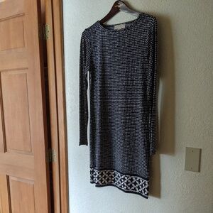 Long sleeve dress, dark navy